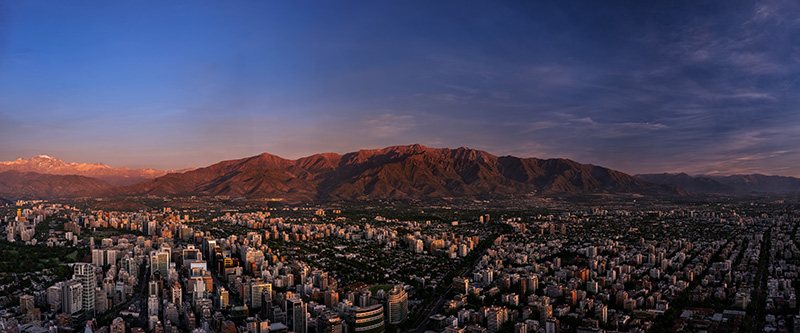 Andean Sunset, Santiago, Chile — Fine Art Print